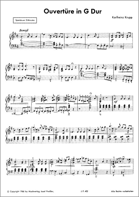 Ouvertüre G-Dur  für Akkordeon  
