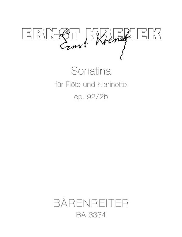 Sonatine op.92.2b für Flöte  und Klarinette  Spielpartitur