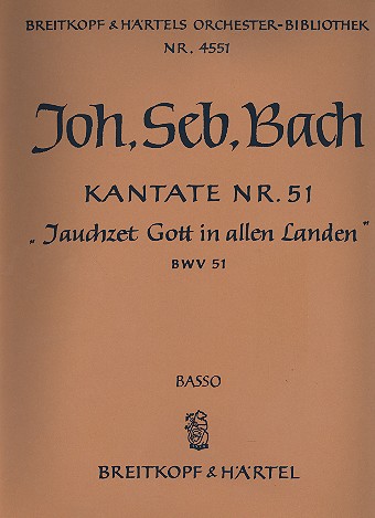 Jauchzet Gott in allen Landen&nbsp;&nbsp;Kantate Nr.51 BWV51&nbsp;&nbsp;Violoncello / Kontrabass