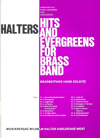 Halters Hits and Evergreens Band 1&nbsp;&nbsp;für Blasorchester&nbsp;&nbsp;Direktion