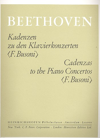 Kadenzen zu den Klavierkonzerten&nbsp;&nbsp;für Klavier&nbsp;&nbsp;