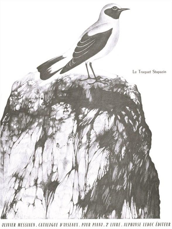 Catalogue d'oiseaux vol.2 no.4  La traquet Stapazin pour piano  