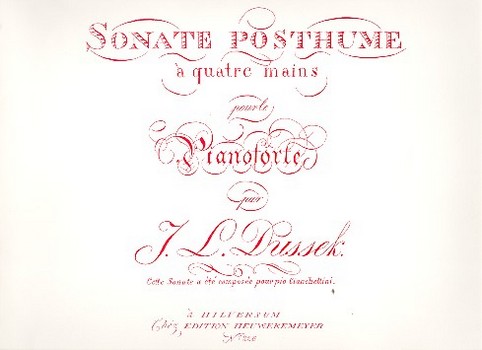 Sonate posthume  pour piano a 4 mains  