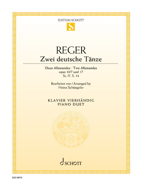 Zwei deutsche Tänze op. 10/7 and 17&nbsp;&nbsp;für Klavier 4-händig&nbsp;&nbsp;