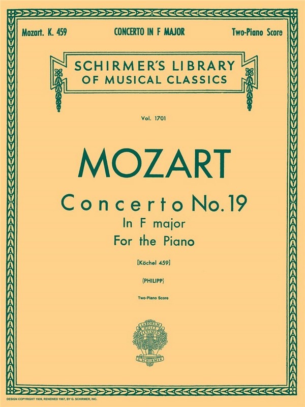 Concerto F major KV459 for piano&nbsp;&nbsp;and orchestra for 2 pianos&nbsp;&nbsp;