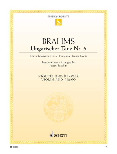 Ungarischer Tanz Nr. 6&nbsp;&nbsp;für Violine und Klavier&nbsp;&nbsp;