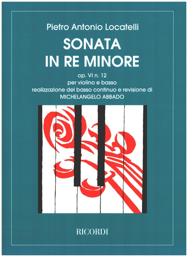 Sonata re minore op.6,12&nbsp;&nbsp;per violino e bc&nbsp;&nbsp;