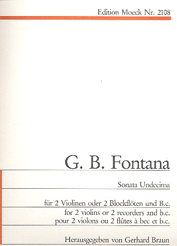 Sonata Undecima&nbsp;&nbsp;für 2 Violinen und Bc&nbsp;&nbsp;