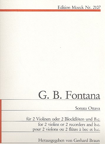 Sonata ottava für 2 Violinen und Bc    