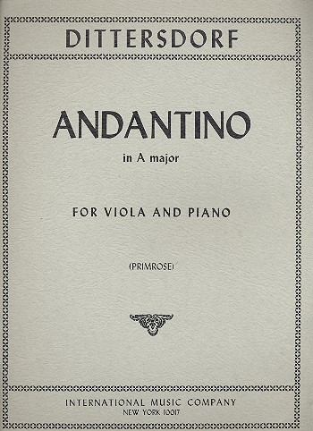 Andantino A major  for viola and piano  