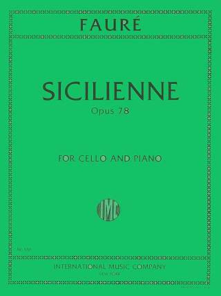 Sicilienne op.78&nbsp;&nbsp;for violoncello and piano&nbsp;&nbsp;