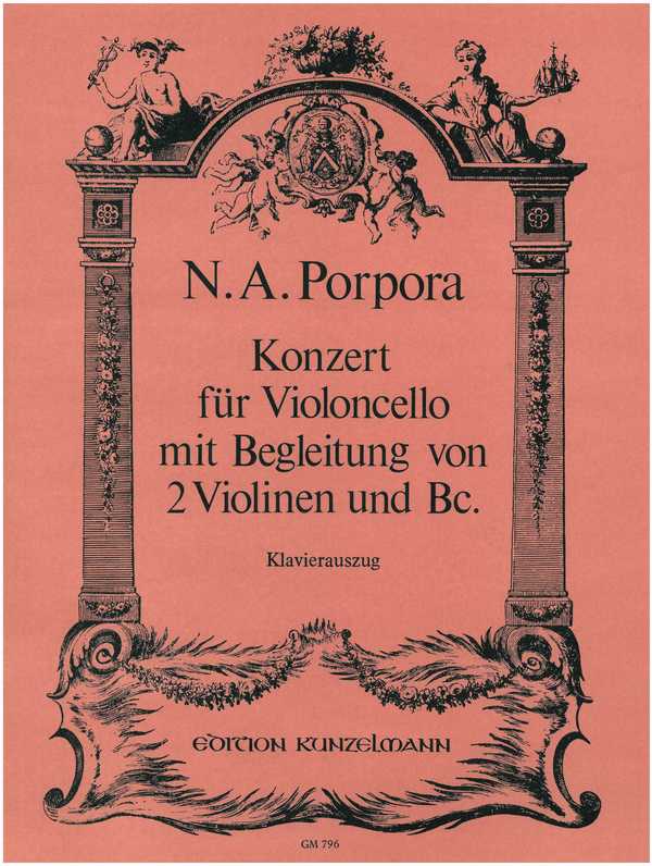 Konzert a-Moll  für Violoncello, Violinen und Bc für Violoncello und Klavier  