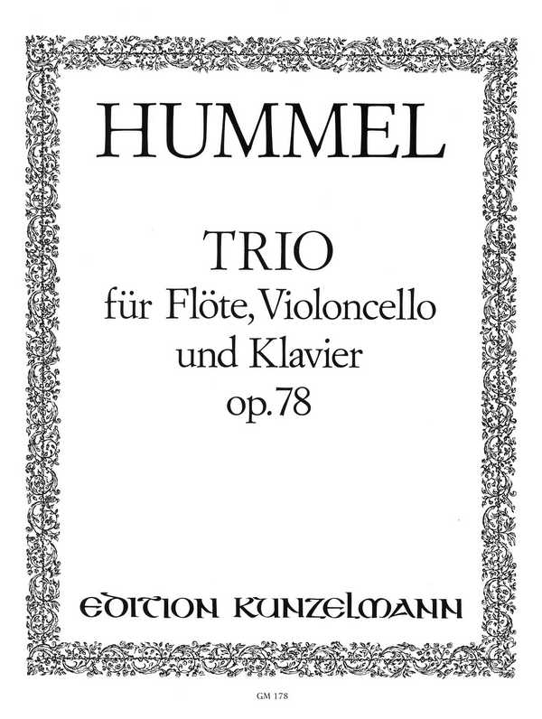 Trio op.78  für Klavier, Violine und Violoncello  Stimmen