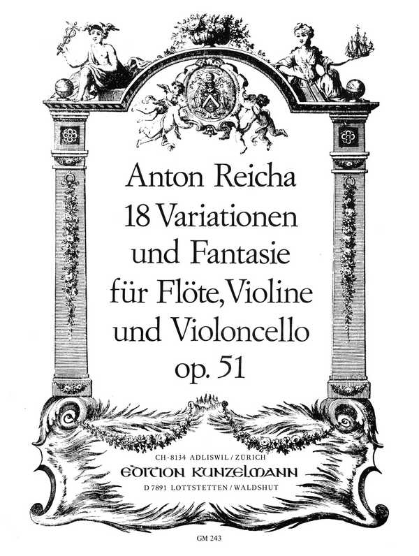 18 Variationen op.51  für Flöte, Violine und Cioloncello  