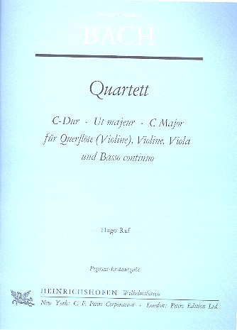 Quartett C-Dur  für Flöte, Violine, Viola und Bc  