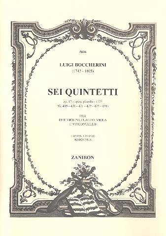 6 Quintette op.17 für Flöte,  und Streichquartett  Stimmen
