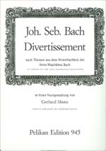 Divertissement nach Themen aus dem  Notenbüchlein der A.M. Bach für Orchester  Partitur