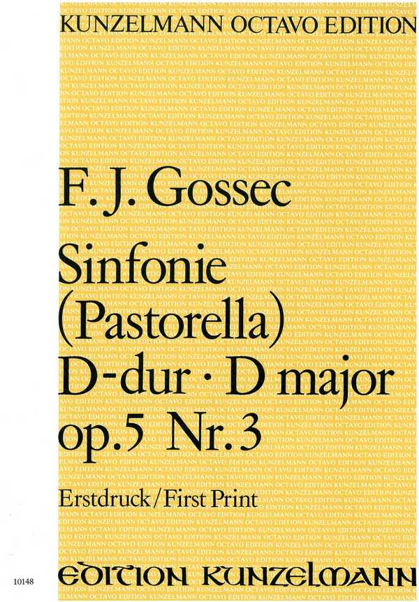 Sinfonie D-Dur op.5,3  für Orchester  Partitur