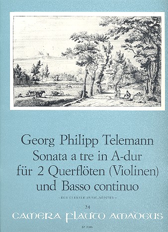 Sonata a tre A-Dur für 2 Flöten&nbsp;&nbsp;und BC&nbsp;&nbsp;Partitur und 3 Stimmen