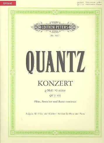 Konzert g-Moll QV5:193  für Flöte, Streicher und Bc  für Flöte und Klavier