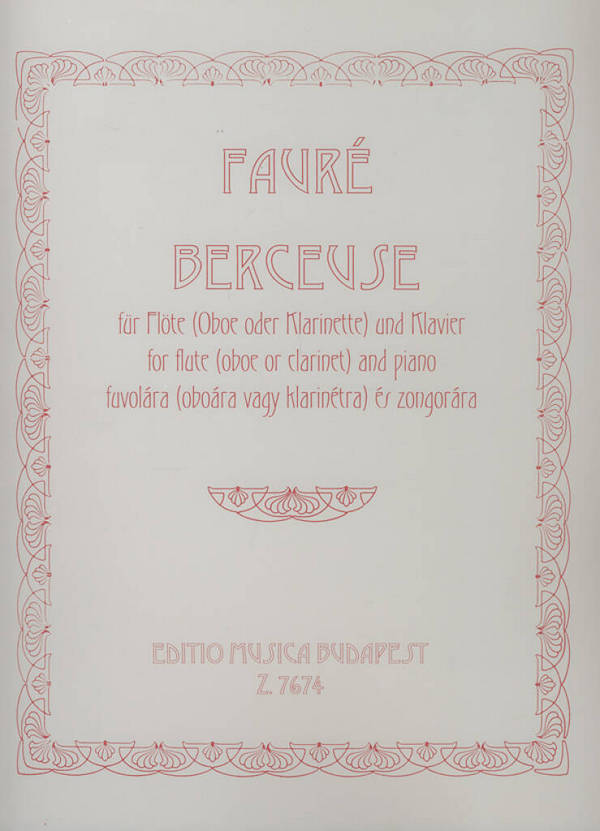 Berceuse op.16 for flute and piano&nbsp;&nbsp;&nbsp;&nbsp;