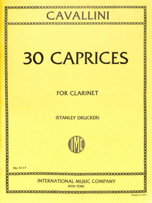 30 Caprices  for clarinet  DRUCKER, ST., ED.