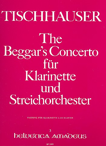 The Beggar's Concerto für&nbsp;&nbsp;Klarinette und Streichorchester&nbsp;&nbsp;Klavierauszug
