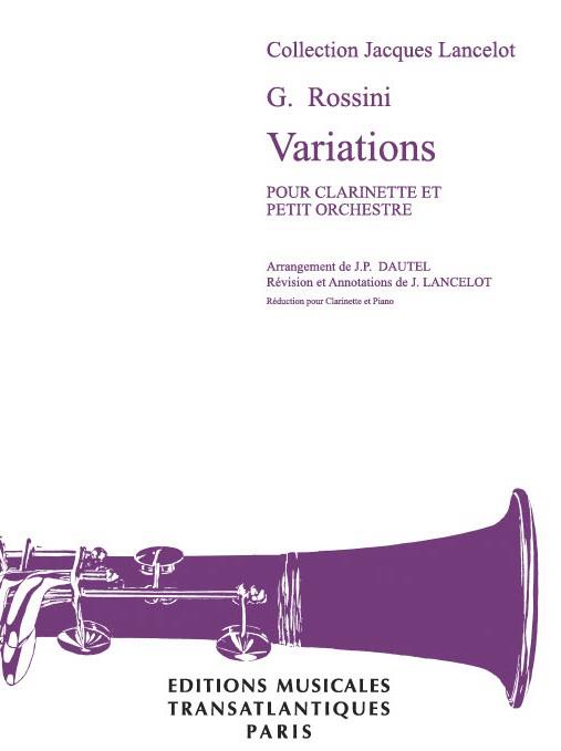 Variations pour clarinette et petit orchestre&nbsp;&nbsp;pour clarinette etpiano&nbsp;&nbsp;