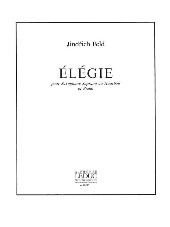 Elégie pour saxophone soprano  (hautbois) et piano  