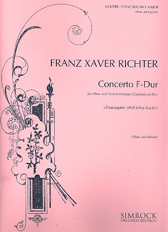 Konzert F-Dur  für Oboe und Orchester  für Oboe und Klavier