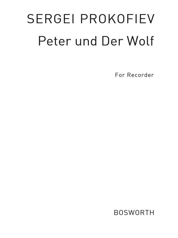 Peter und der Wolf für  Sopranblockflöte solo  (Verlagskopie)