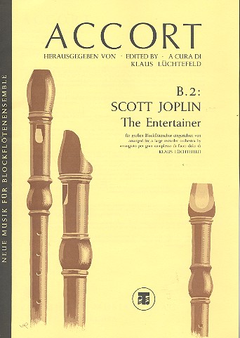 The Entertainer  für 7 Blockflöten (Ensemble)  Partitur und Stimmen