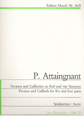 Pavanen und Gaillarden&nbsp;&nbsp;zu 5 und 4 Stimmen&nbsp;&nbsp;Spielpartitur