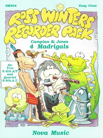 4 MADRIGALS FOR SS(A)A(T) RECORDER&nbsp;&nbsp;TRIO AND SS(A)AT REC. QUARTET&nbsp;&nbsp;WINTERS, ROSS, ED     SCORE+5PARTS