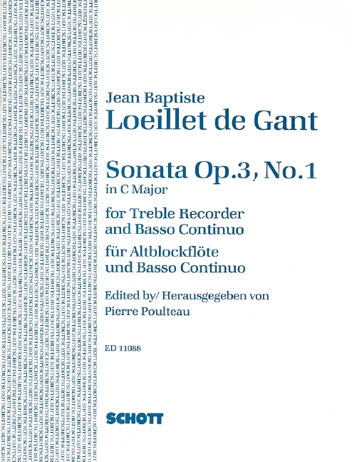 Sonata C major op.3,1  for treble recorder and bc  