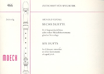 6 Duette   für 2 Sopranblockflöten  Spielpartitur