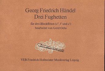 3 Fughetten für 3 Blockflöten (SAT)  Spielpartitur  