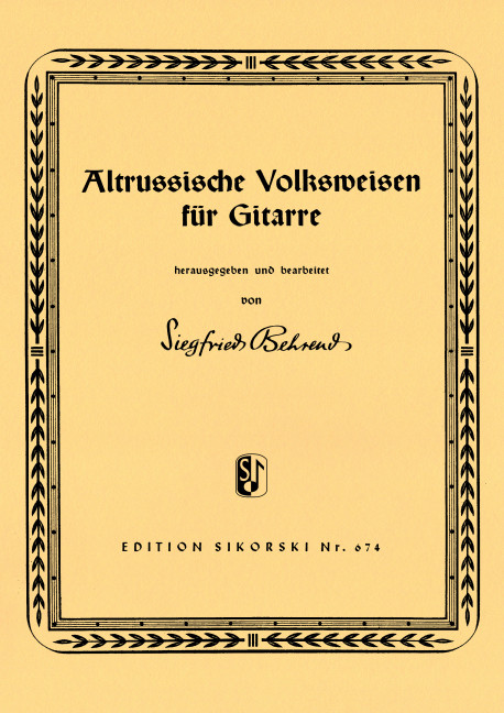 Altrussische Volksweisen  für Gitarre  