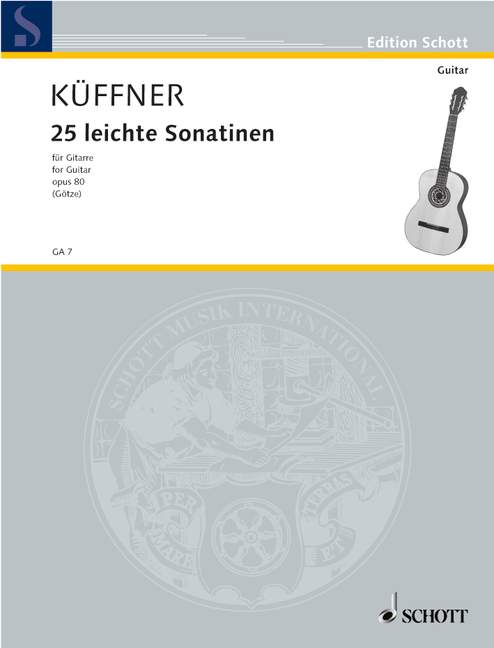 25 leichte Sonatinen op.80  für Gitarre  