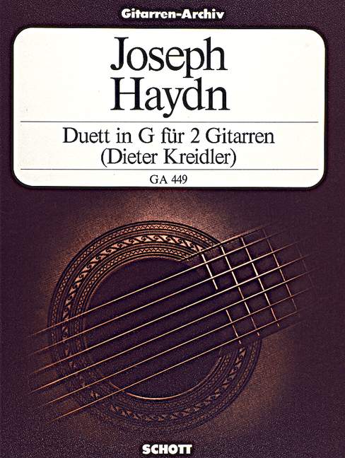 Duett in G&nbsp;&nbsp;für 2 Gitarren&nbsp;&nbsp;Partitur (Kreidler, Dieter, ed)