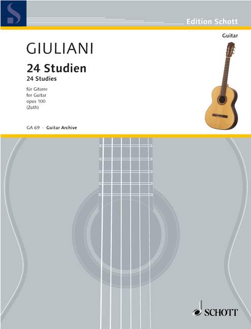 24 Studien op.100  für Gitarre  