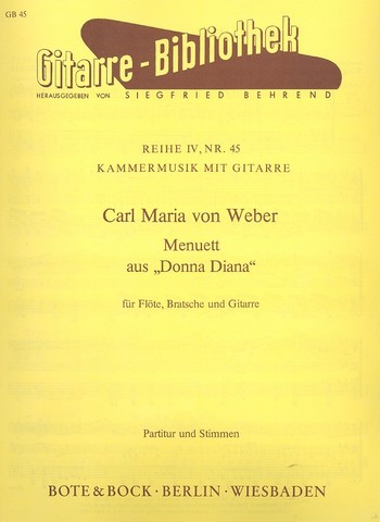 Donna Diana  für Flöte, Viola und Gitarre  