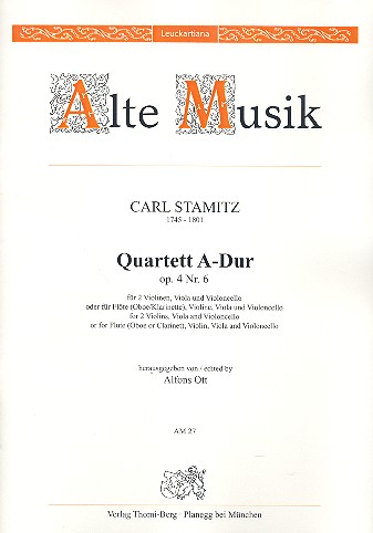 Streichquartett A-Dur op.4,6    Partitur und Stimmen
