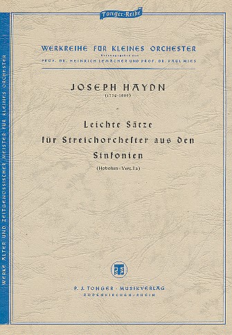 Leichte Sätze aus den Sinfonien  für Streichorchester  Partitur