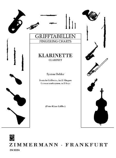 Grifftabelle&nbsp;&nbsp;für Klarinette (System Öhler)&nbsp;&nbsp;