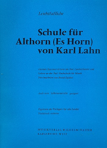 Leichtfassliche Schule  für Althorn (Es-Horn)  