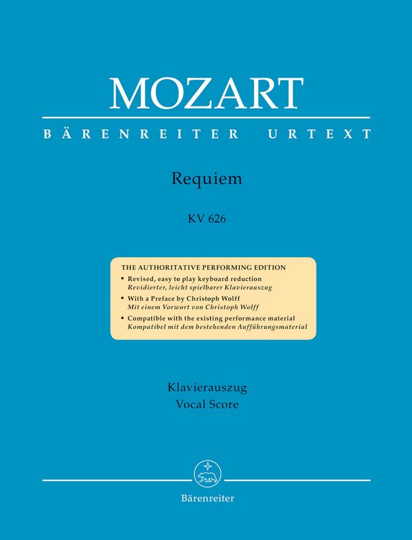 Requiem KV626&nbsp;&nbsp;für Soli, gem Chor und Orchester&nbsp;&nbsp;Klavierauszug (Neuausgabe 2017)