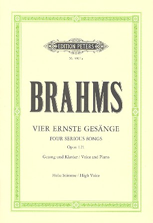 4 ernste Gesänge op.121&nbsp;&nbsp;für hohe Singstimme und Klavier&nbsp;&nbsp;