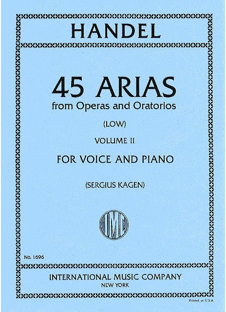 45 Arias from Operas and Oratorios vol.2  for low voice and piano  