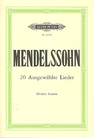 Ausgewählte Lieder&nbsp;&nbsp;für mittlere Singstimme und Klavier (dt)&nbsp;&nbsp;